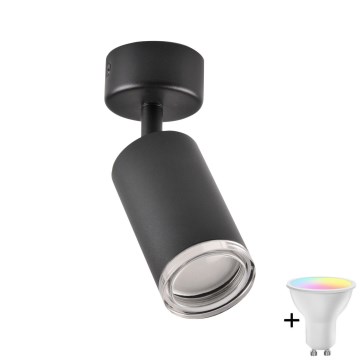 Spot LED RGBW dimmable pour salle de bains TURYN 1xGU10/6,5W/230V 2700-6500K Wi-Fi IP44 noir