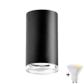 Spot LED RGBW dimmable pour salle de bains TURYN 1xGU10/6W/230V 3000K Wi-Fi IP44 noir