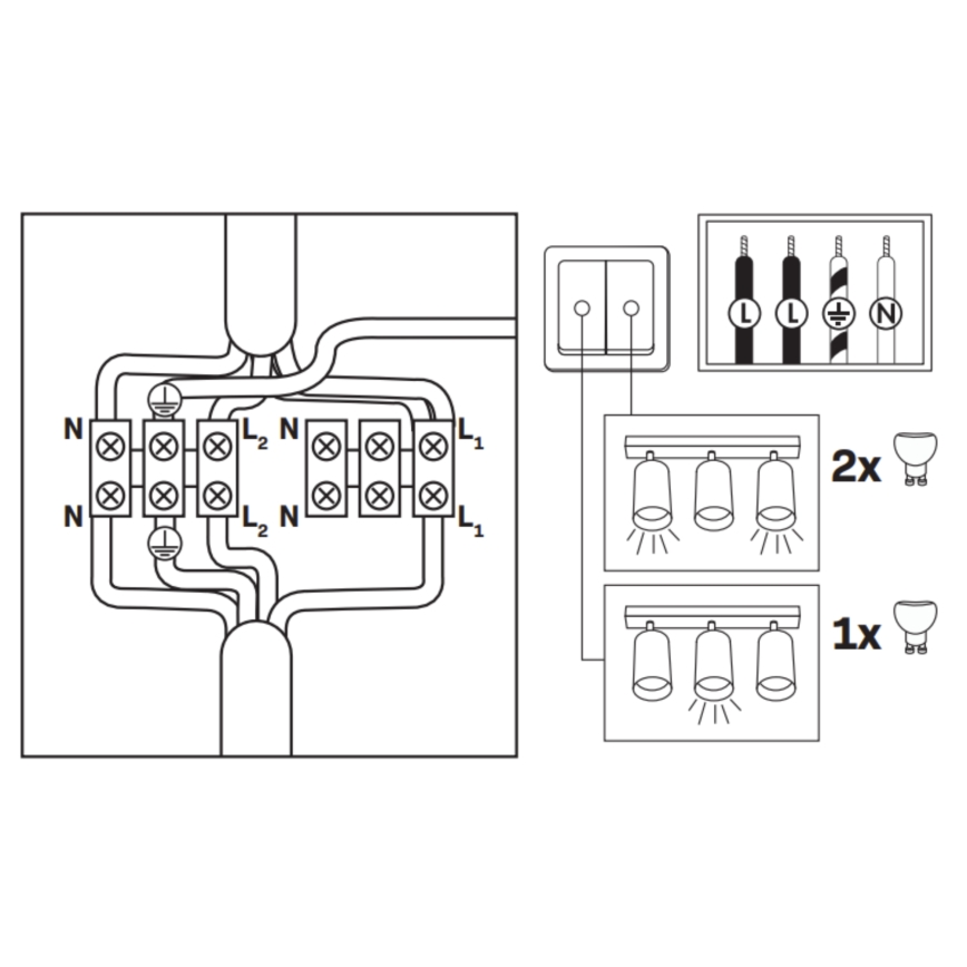 Spot LED RGBW dimmable pour salle de bains TURYN 3xGU10/4,8W/230V 3000K IP44 noir + télécommande
