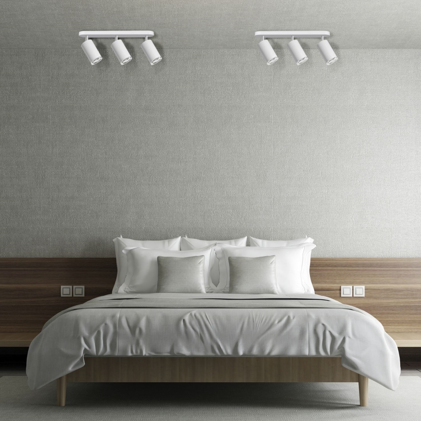 Spot LED RGBW dimmable pour salle de bains TURYN 3xGU10/6W/230V 3000K Wi-Fi IP44 blanc