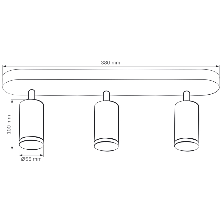 Spot LED RGBW dimmable pour salle de bains TURYN 3xGU10/6W/230V 3000K Wi-Fi IP44 noir
