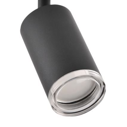Spot LED RGBW dimmable pour salle de bains TURYN 4xGU10/4,8W/230V 3000K IP44 noir + télécommande
