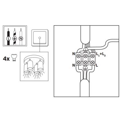 Spot LED RGBW dimmable pour salle de bains TURYN 4xGU10/6,5W/230V 2700-6500K Wi-Fi IP44 blanc