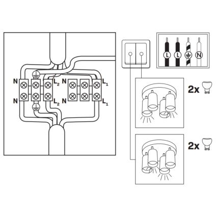 Spot LED RGBW dimmable pour salle de bains TURYN 4xGU10/6W/230V 3000K IP44 noir + télécommande