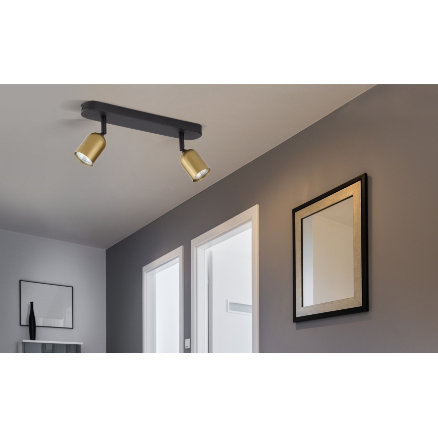 Spot LED RGBW dimmable TOP 2xGU10/6,5W/230V 2700-6500K doré/noir