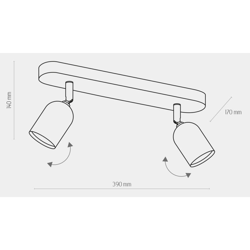 Spot LED RGBW dimmable TOP 2xGU10/6,5W/230V 2700-6500K doré/noir