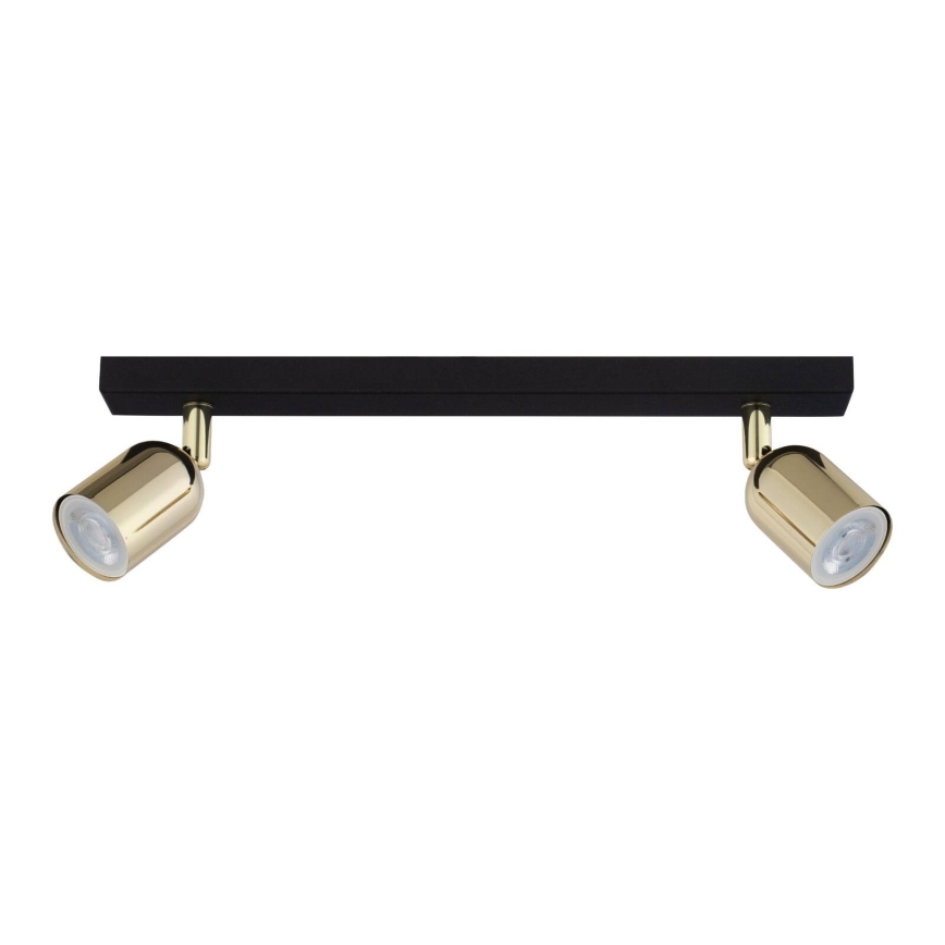 Spot LED RGBW dimmable TOP 2xGU10/6,5W/230V 2700-6500K noir/doré
