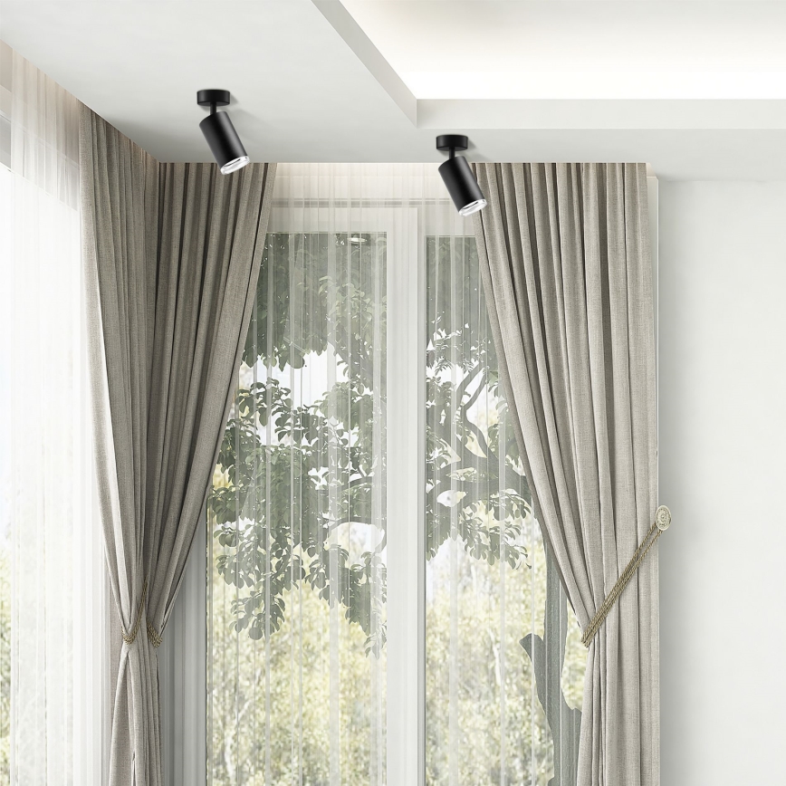 Spot LED RGBW dimmable pour salle de bains TURYN 1xGU10/6W/230V 3000K Wi-Fi IP44 noir