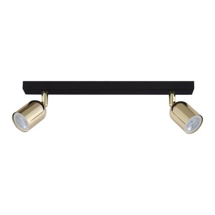 Spot LED TOP 2xGU10/10W/230V noir/doré