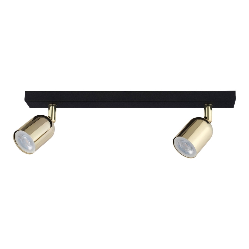 Spot LED TOP 2xGU10/10W/230V noir/doré