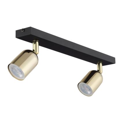 Spot LED TOP 2xGU10/10W/230V noir/doré