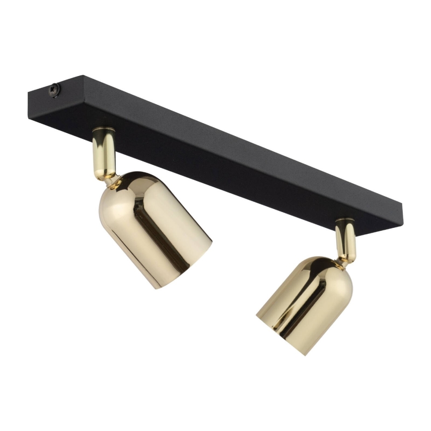 Spot LED TOP 2xGU10/10W/230V noir/doré