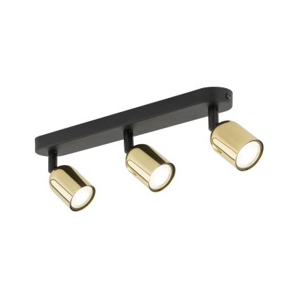 Spot LED TOP 3xGU10/10W/230V noir/doré