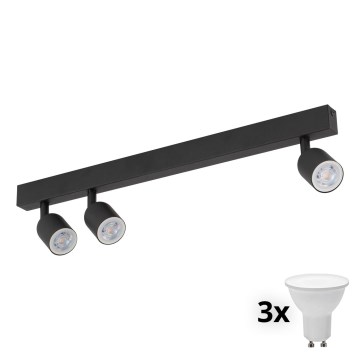 Spot LED TOP 3xGU10/10W/230V noir