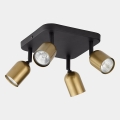 Spot LED TOP 4xGU10/10W/230V doré/noir