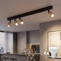 Spot LED TOP 4xGU10/10W/230V noir/doré