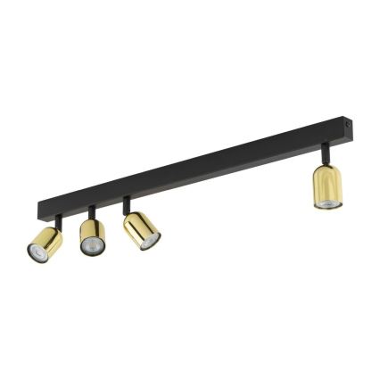 Spot LED TOP 4xGU10/10W/230V noir/doré