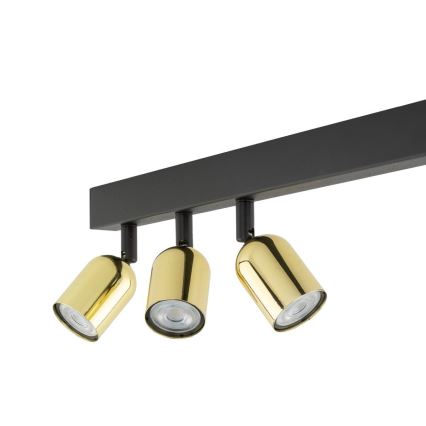 Spot LED TOP 4xGU10/10W/230V noir/doré