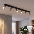 Spot LED TOP 6xGU10/10W/230V noir/doré