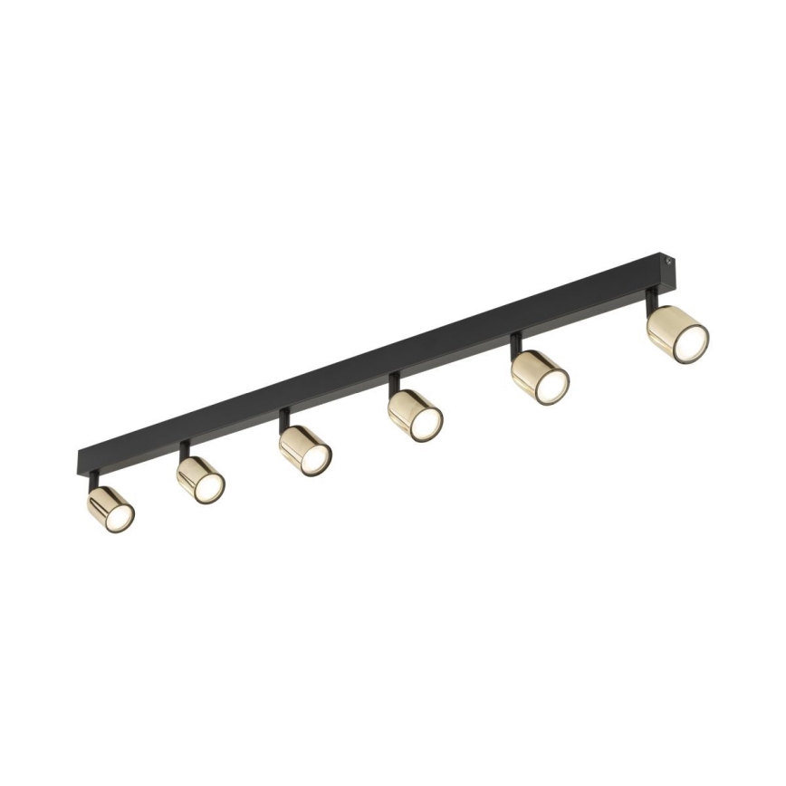 Spot LED TOP 6xGU10/10W/230V noir/doré