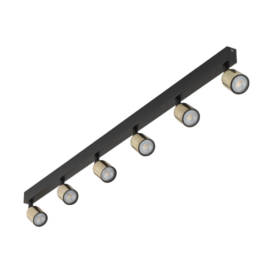 Spot LED TOP 6xGU10/10W/230V noir/doré