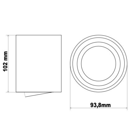 Spot LED TUBA 1xGU10/5W/230V 4000K blanc