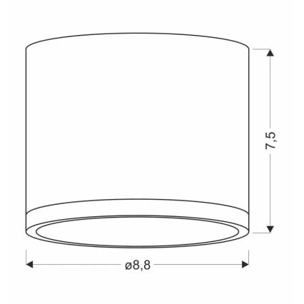Spot LED TUBA LED/9W/230V noir/or