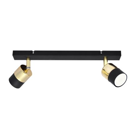 Spot LED TUBSSON 2xGU10/4,8W/230V noir/doré