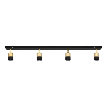 Spot LED TUBSSON 4xGU10/4,8W/230V noir/doré