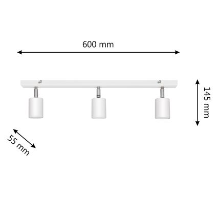 Spot LED TUNE 3xGU10/4,8W/230V blanc