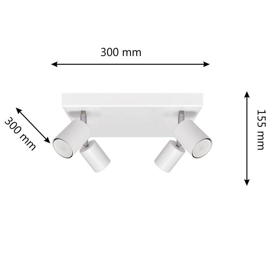 Spot LED TUNE 4xGU10/4,8W/230V blanc