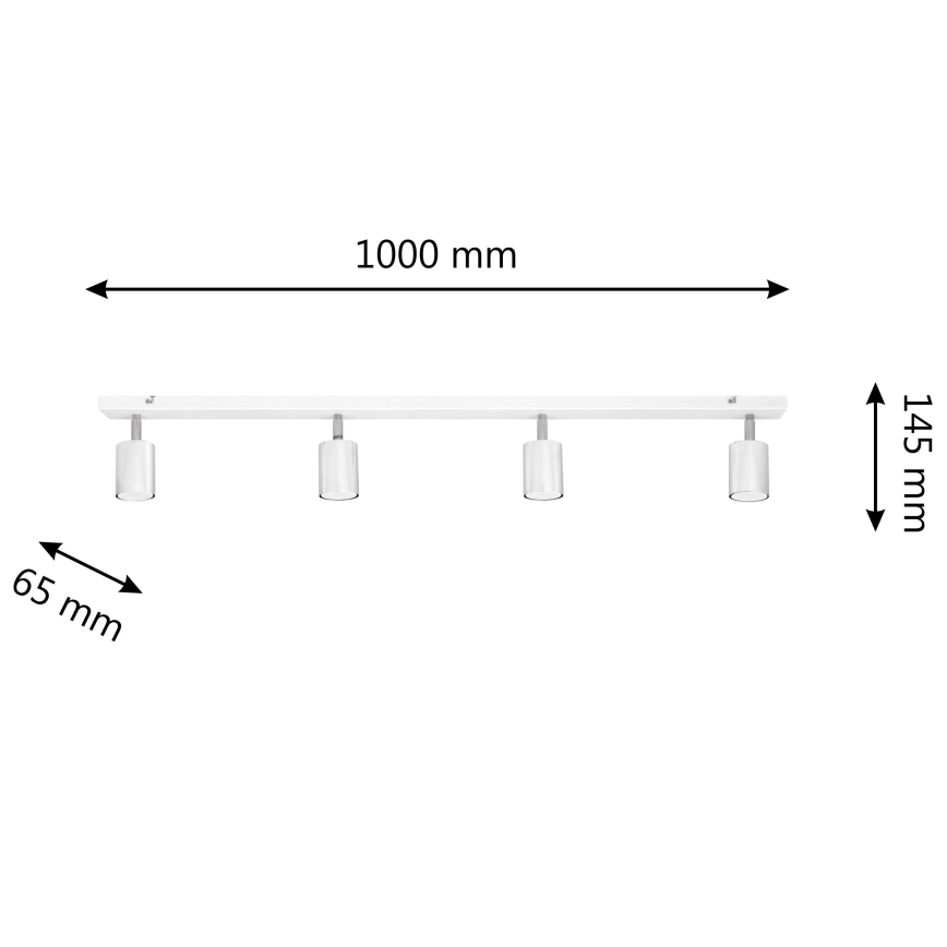 Spot LED TUNE 4xGU10/4,8W/230V chrome mat/blanc