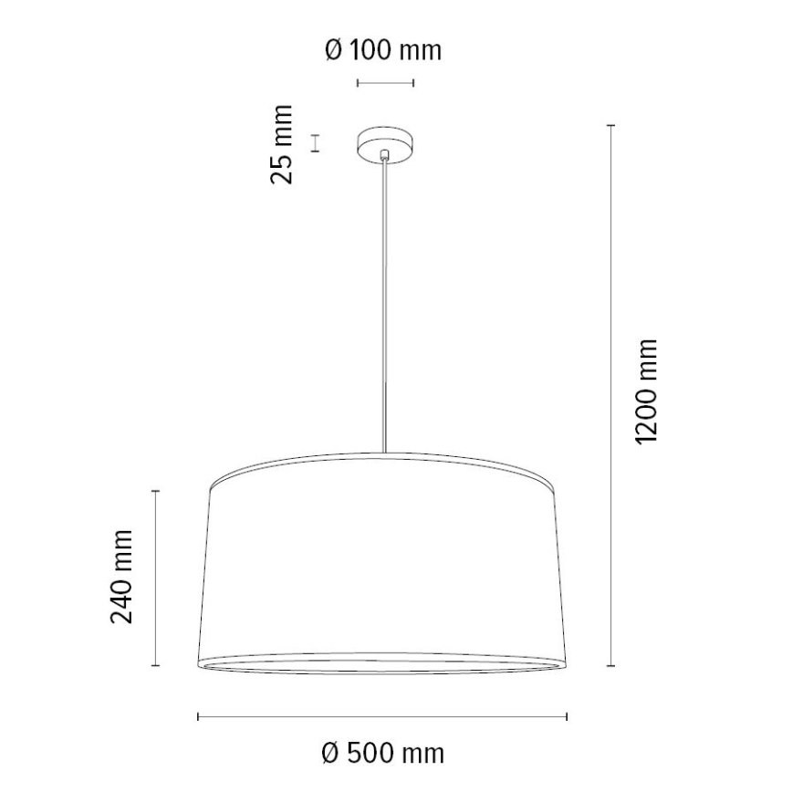 Suspension filaire BENITA 1xE27/40W/230V blanc/chêne