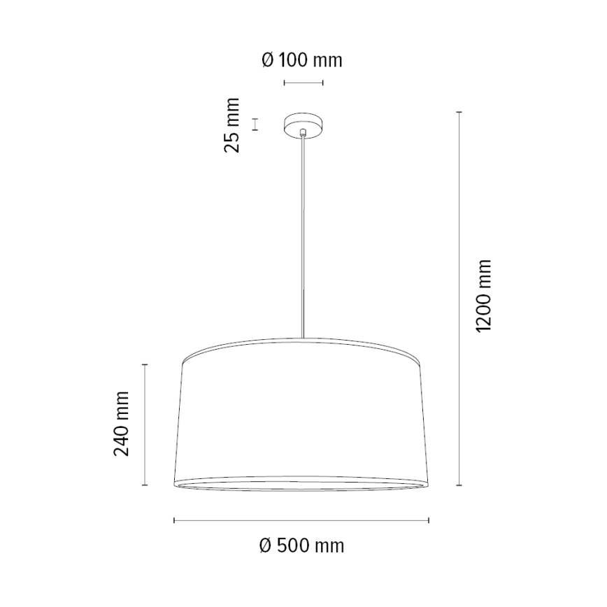Suspension filaire BENITA 1xE27/40W/230V marron/chêne