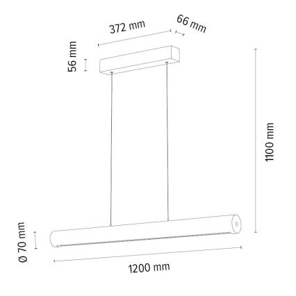 Suspension filaire à intensité variable CONOR LED/34,5W/230V chêne – Certifié FSC