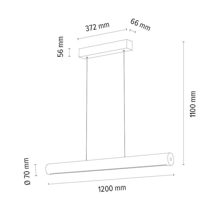 Suspension filaire à intensité variable LED CONOR LED/34,5W/230V chêne – certifié FSC