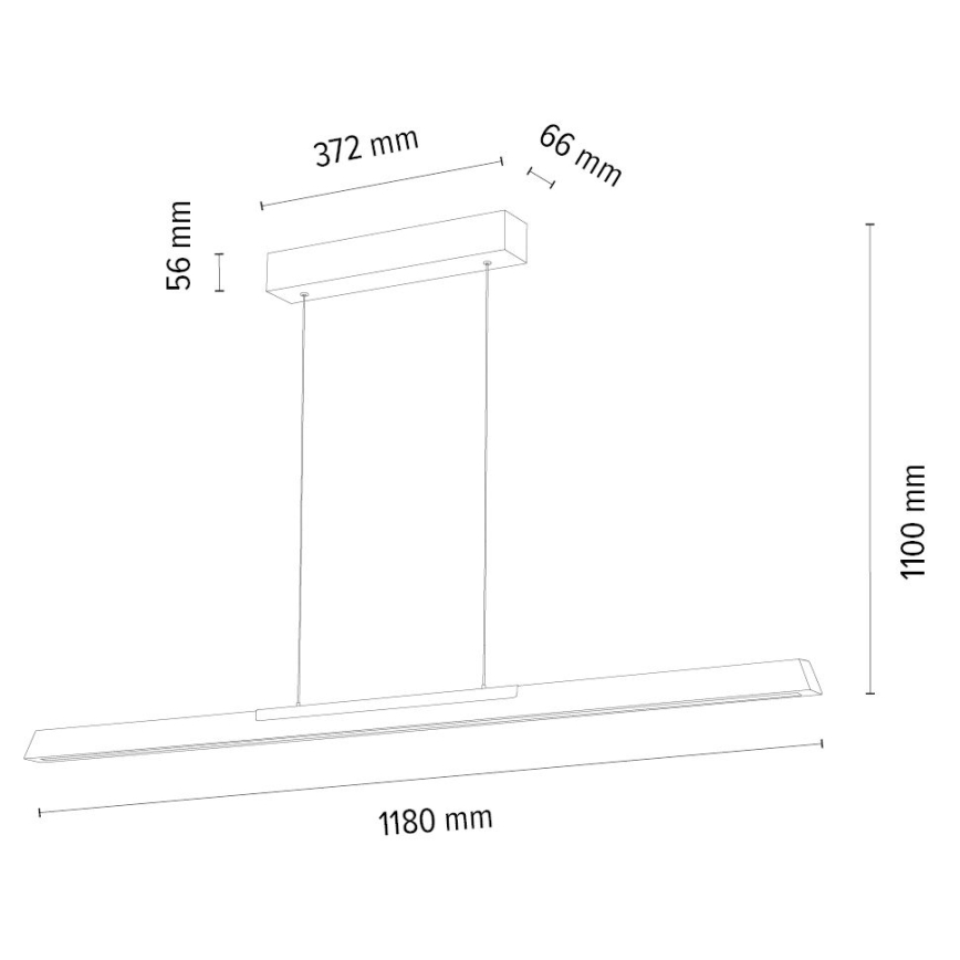 Suspension filaire à intensité variable JONAS LED/16,5W/230V chêne – certifié FSC