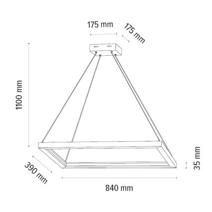 Suspension filaire à intensité variable LEGNO LED/31,5W/230V chêne – certifié FSC