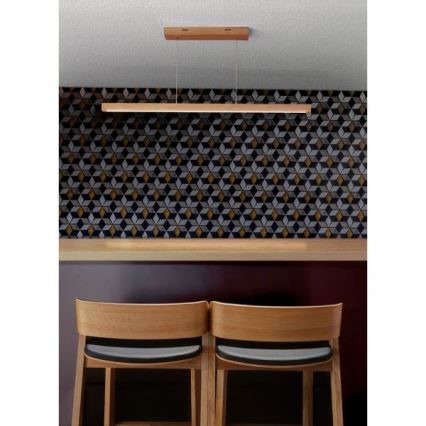 Suspension LED dimmable sur câble SMAL LED/18W/230V, finition chêne