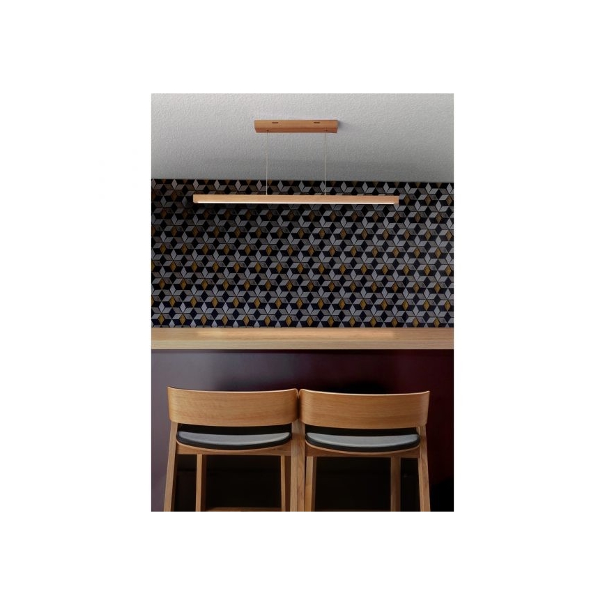 Suspension LED dimmable sur câble SMAL LED/18W/230V, finition chêne