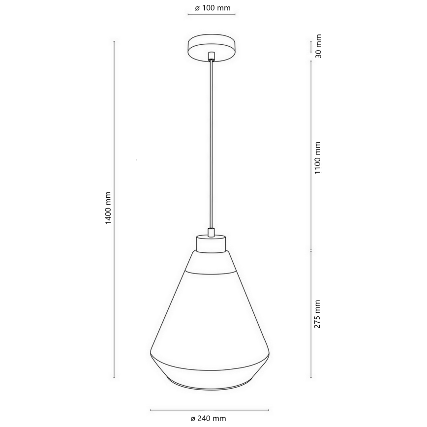 Suspension filaire 1xE27/60W/230V