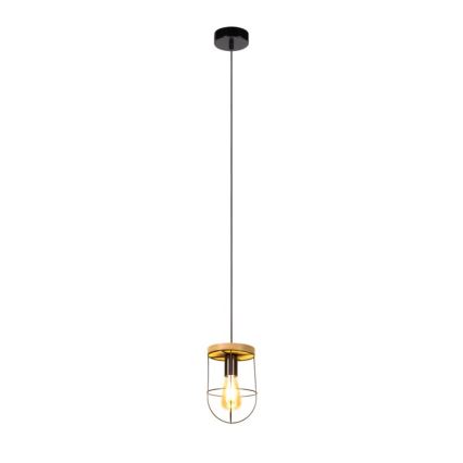 Suspension filaire NETUNO 1xE27/60W/230V chêne - certifié FSC