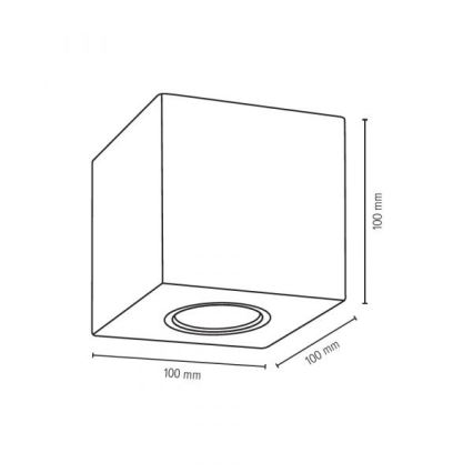 Plafonnier CONCRETEDREAM 1xGU10/6W/230V béton - certifié FSC