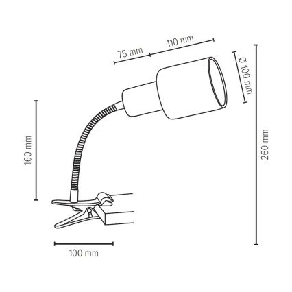 Lampe à pince TREEHOUSE 1xE27/25W/230V chêne - certifié FSC