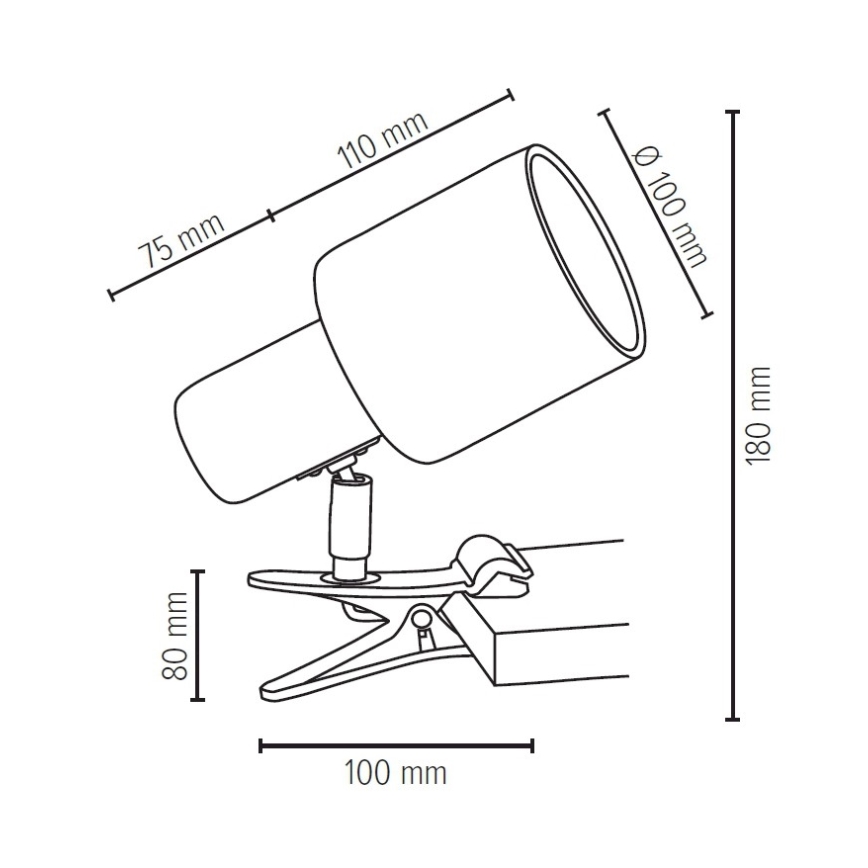 Lampe à pince TREEHOUSE 1xE27/25W/230V chêne