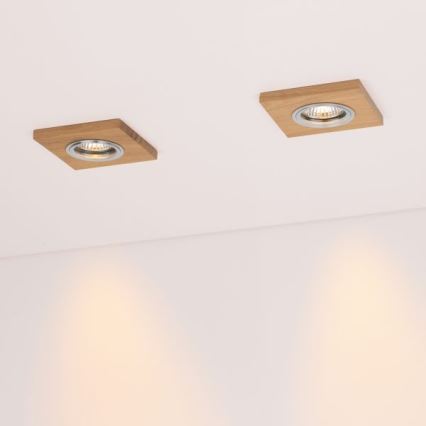 Spot encastrable LED VITAR 1xGU10/5W/230V CRI 90 chêne – FSC certifié