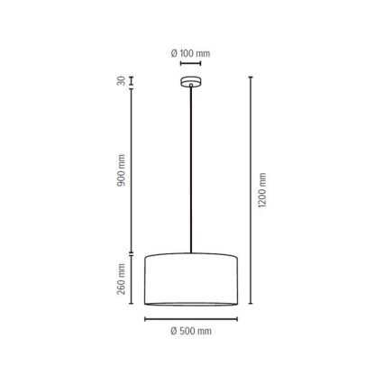 Suspension filaire SCARLETT 1xE27/60W/230V - certifié FSC