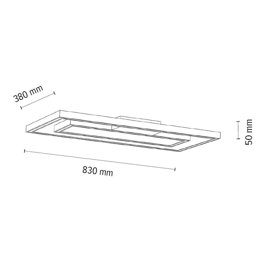 Plafonnier à intensité variable RAMME 2xLED/28,5W/230V chêne