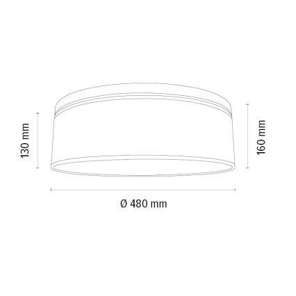 Plafonnier BENITA 2xE27/25W/230V d. 48 cm marron/chêne – FSC certifié