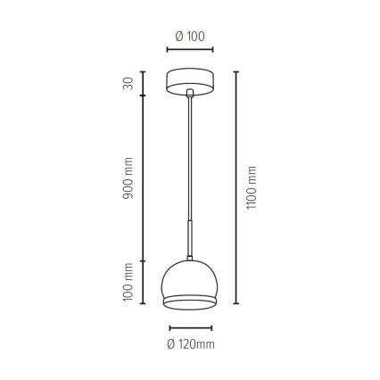 Suspension filaire LED BALL WOOD 1xGU10/5W/230V chêne mat - certifié FSC